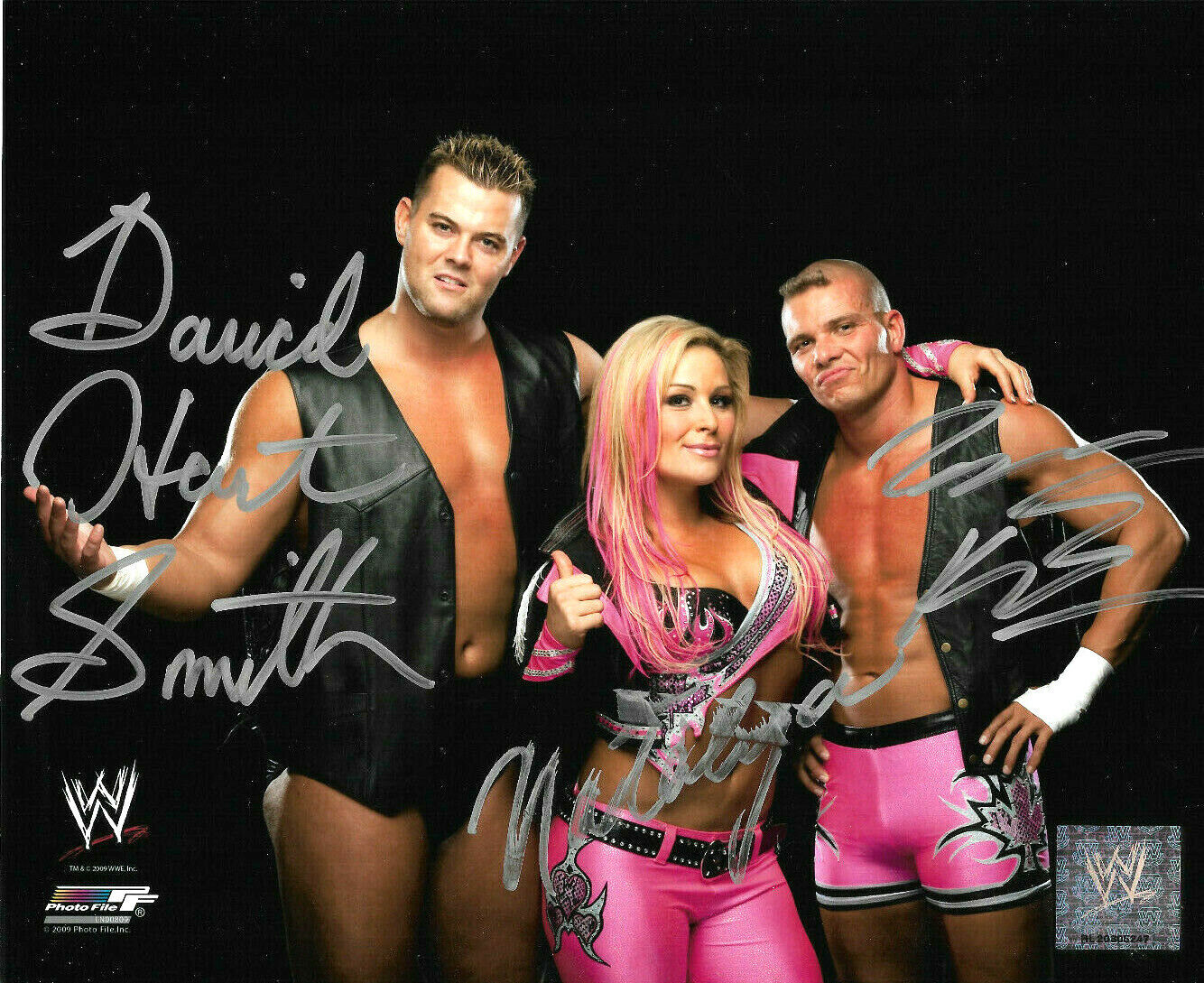 WWE HART DYNASTY HAND SIGNED AUTOGRAPHED 8X10 Photo Poster paintingFILE Photo Poster painting WITH COA VERY RARE