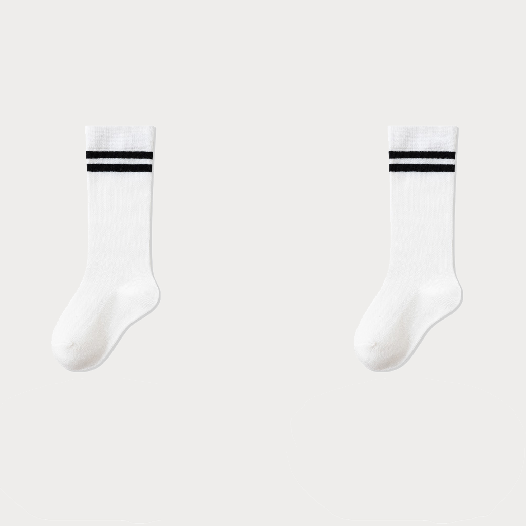 Girls Knee-High Socks-Preppy School Style 2-Pack REAL SILK LIFE
