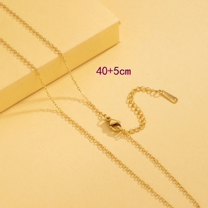 Stainless Steel 18K Gold Plated Minimalist Plating Solid Color Necklace