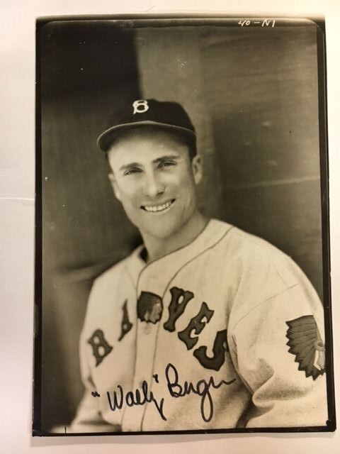 Wally Berger Boston Braves Vintage Signed Studio Photo Poster painting Autographed COA