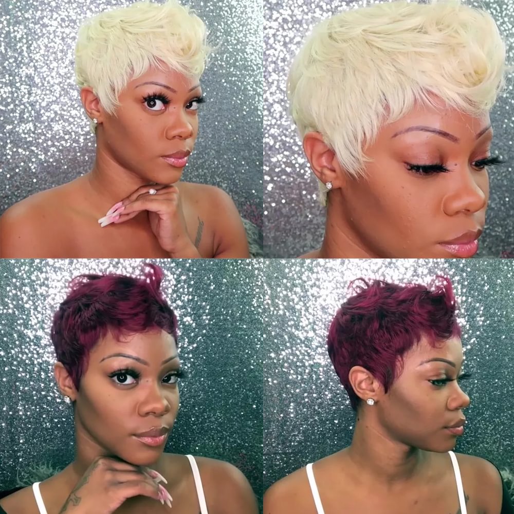 🔥Hot| NEW FASHION Short Pixie Haircut Wigs Hairstyles 4*4 Lace Closure Glueless Wig US Mall Lifes