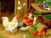 Poulet - peinture ronde compl&egrave;te de diamant
