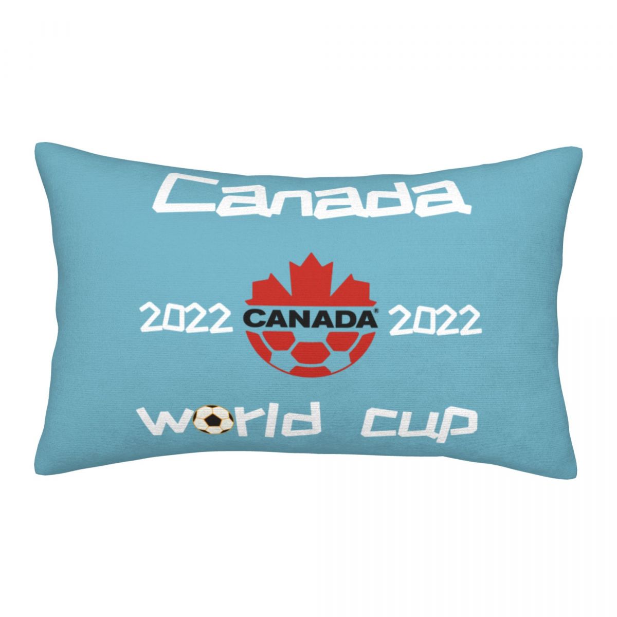 Canada 2022 World Cup Team Logo Rectangular Printed Pillow Cases