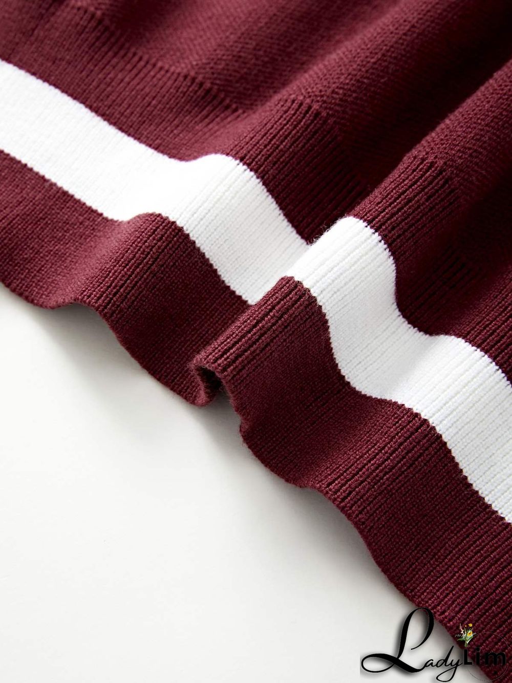 Oversized V Neck Jacquard Pullover Sweater