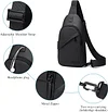 Mens Sling Bag Chest Bag Lightweight Anti-theft Corssbody Backpack with Earphone Hole for Business Hiking Cycling Camping