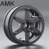AMK 4Pcs 64x30mm Carbon Fiber Wheels Rim for RC Competition Crawler MOA RC4WD Bully 2 XR10 RS10 Motor On Axle 2.2 Tires