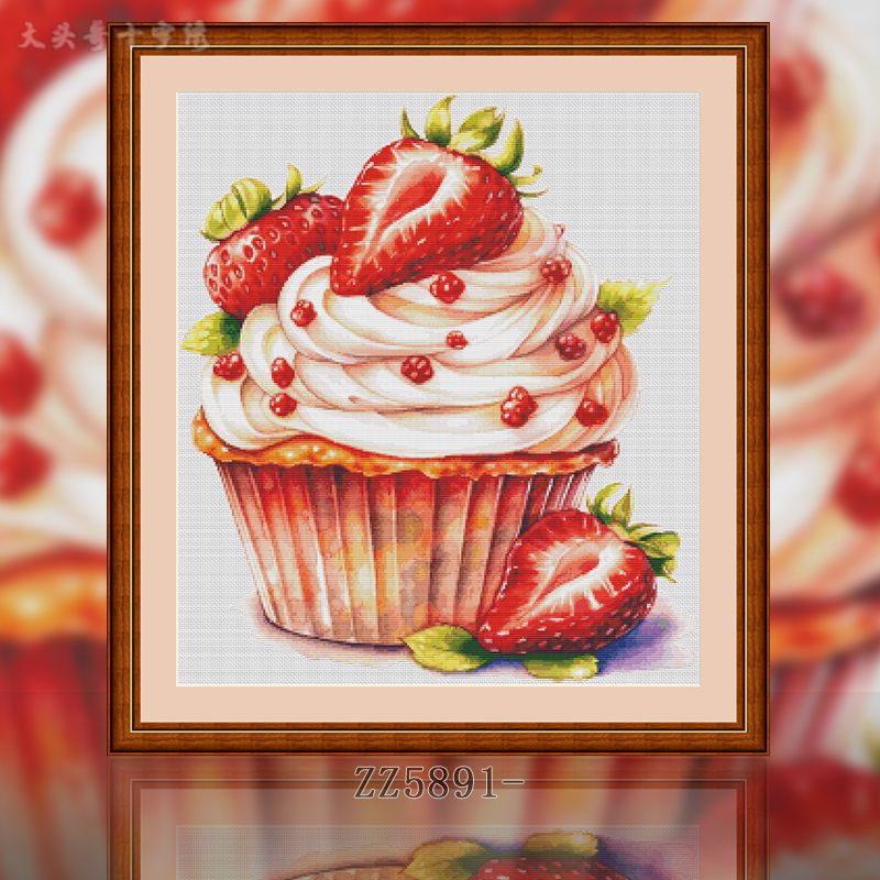 [ZZ5891-Strawberry Cake]  Painting Fairy Cross Stitch