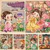 Ancient Girl-11CT Stamped Cross Stitch 40*50cm/15.75*19.69in