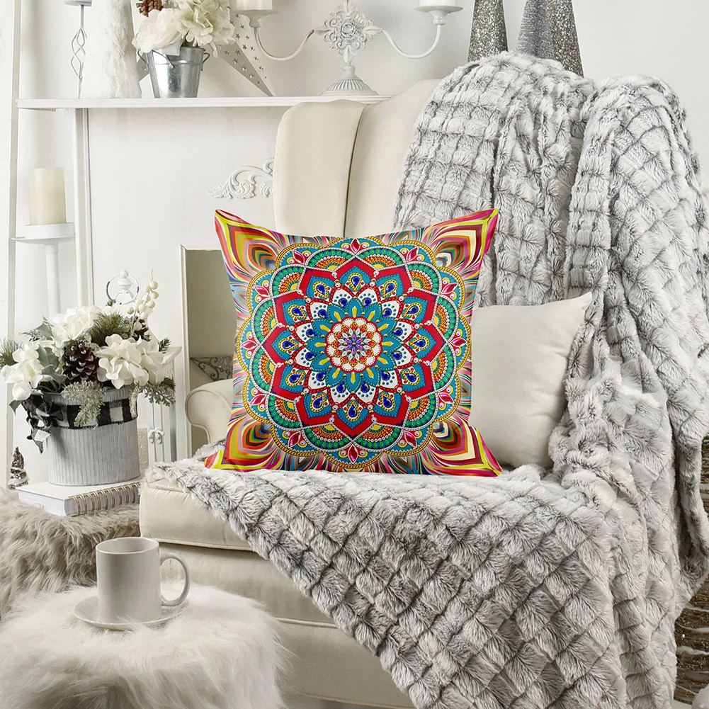 DIY Diamond Painting Pillow Case - Mandala(30*30cm)(Single Side)