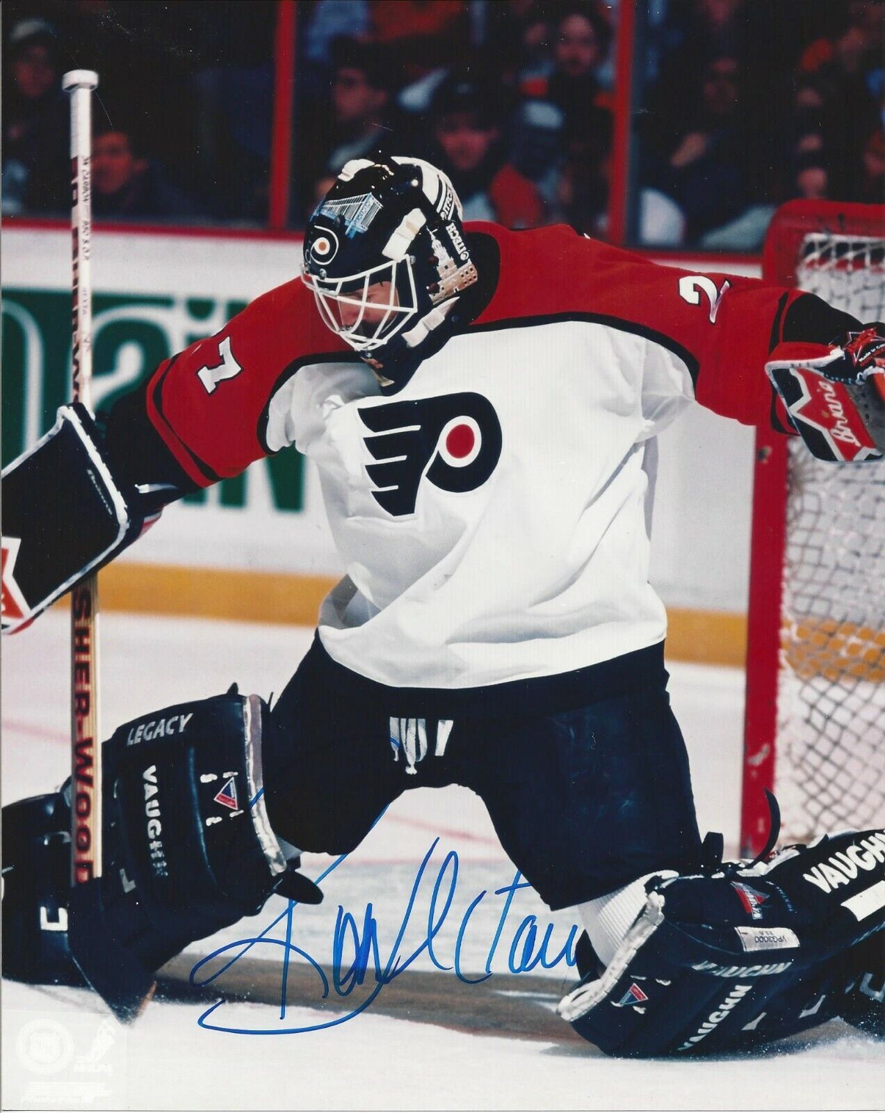 Ron Hextall 8x10 color Photo Poster painting Philadelphia Flyers#S212