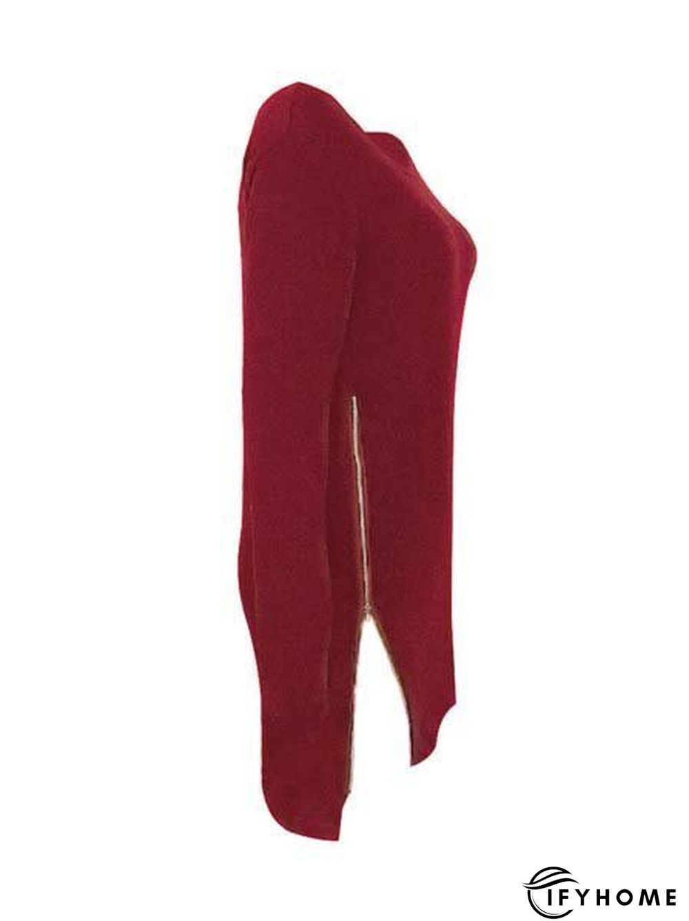 Fluffy Zipper Long Sleeve Casual H-line Sweater | IFYHOME