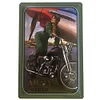 Curved Sexy Pin Up Army and Girl Bike - Vintage Metal Signs(8*12Inch/12*16Inch)-Pin-up-girls