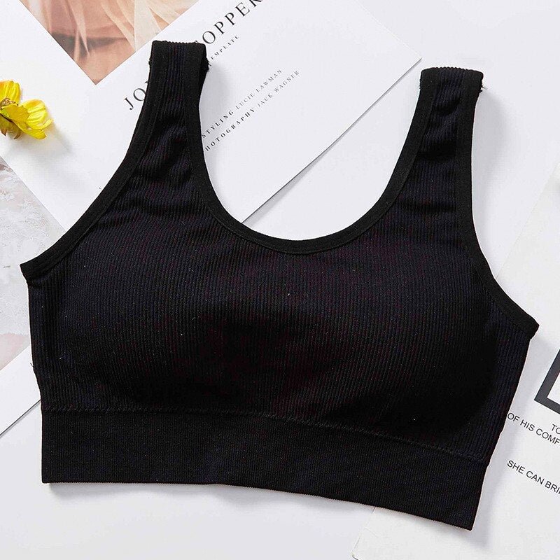 Women Tube Tops Sexy Crop Top Seamless Underwear V-Back Wrapped Chest Streetwear Sleeveless Female Fitness Bandeau Top Tank