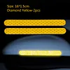 2Pcs Car Reflective Stickers Warning Anti-collision Reflective Strips (Red)