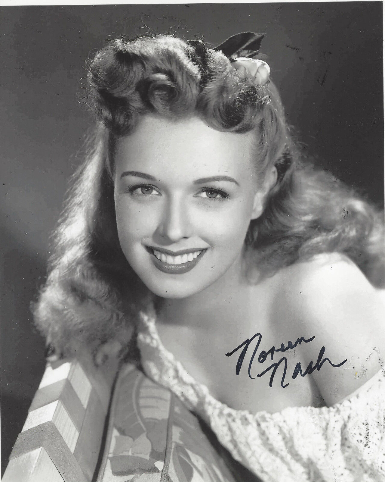 ACTRESS NOREEN NASH SIGNED AUTHENTIC PHANTOM FROM SPACE 8X10 Photo Poster painting E w/COA GIANT