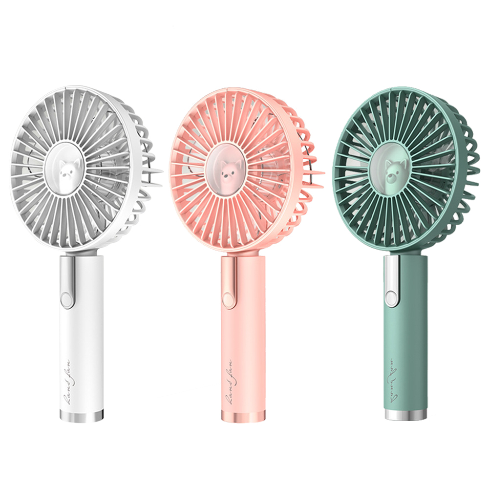 

Summer Small Fan USB Mini 3 Speed Handheld Outside Office Air Cooler Fans, Green, 501 Original