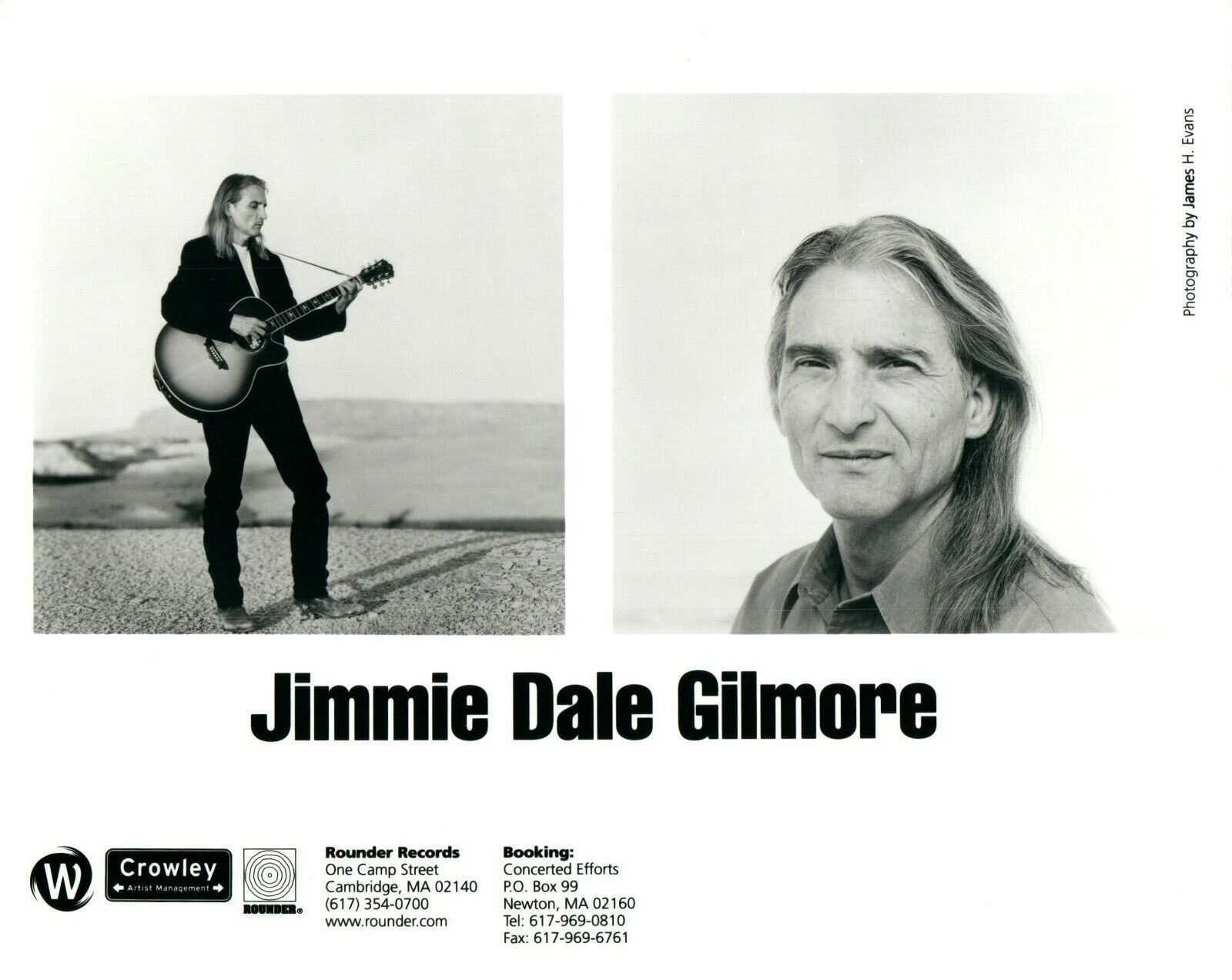 JIMMIE DALE GILMORE Country Music 8x10 Promo Press Photo Poster painting Rounder Records Crowley