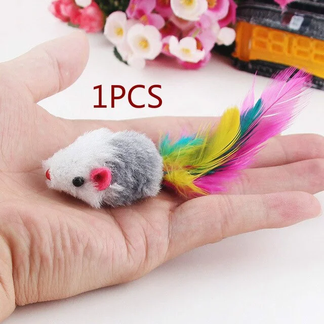 New 1pcs Cat mice toys False Mouse Interactive Mini Funny Plush Animal Playing Toys For Cats Kitten Toys@03