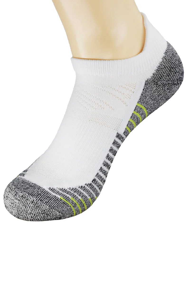 Tiboyz Men White Mesh Elastic Casual Short Socks