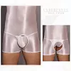 Men's Sexy Underwear Guys G-string Brief Breathable Glossy Silk Satin Bikini Thong