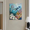 DIY Pearl Painting Ocean Sharks for Home Wall Decor with Frame(40x30cm)