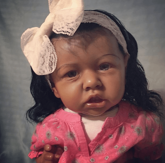 Real Baby Dolls Cute African American 12'' Mini Hannah Realistic Silicone Reborn Baby Girl For Adoption by Creativegiftss® -Creativegiftss® - [product_tag] Creativegiftss®