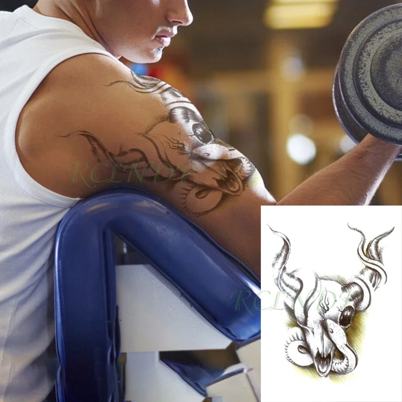 Waterproof Temporary Tattoo Sticker Broken Roman Clock Gear Big Size Body Art Flash Tatoo Fake Tatto Stickers for Girl Men Women