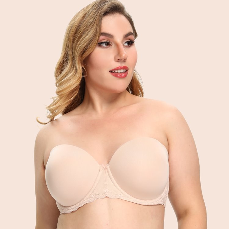 WOMEN'S STRAPLESS FULL BUSTED UNDERWIRE BRA