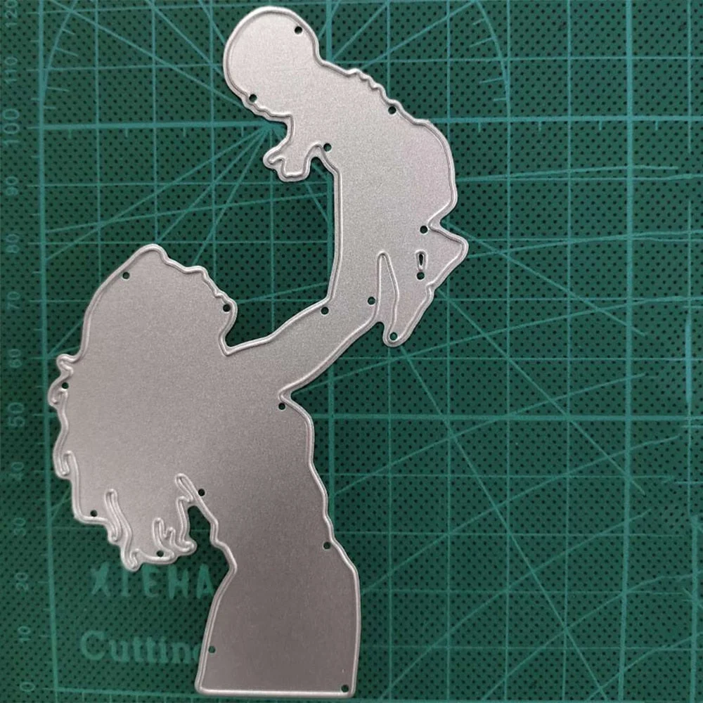 Metal Cutting Dies For Scrapbooking Embossing Die Mother And Baby Cut Dies Diy Paper Cards Craft Stencils