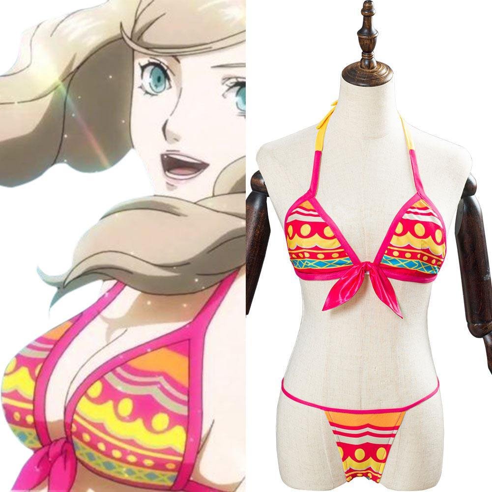 Anne Takamaki Bademode Persona 5 Scramble The Phantom Strikers Cosplay Kostüm Bikini Bademode