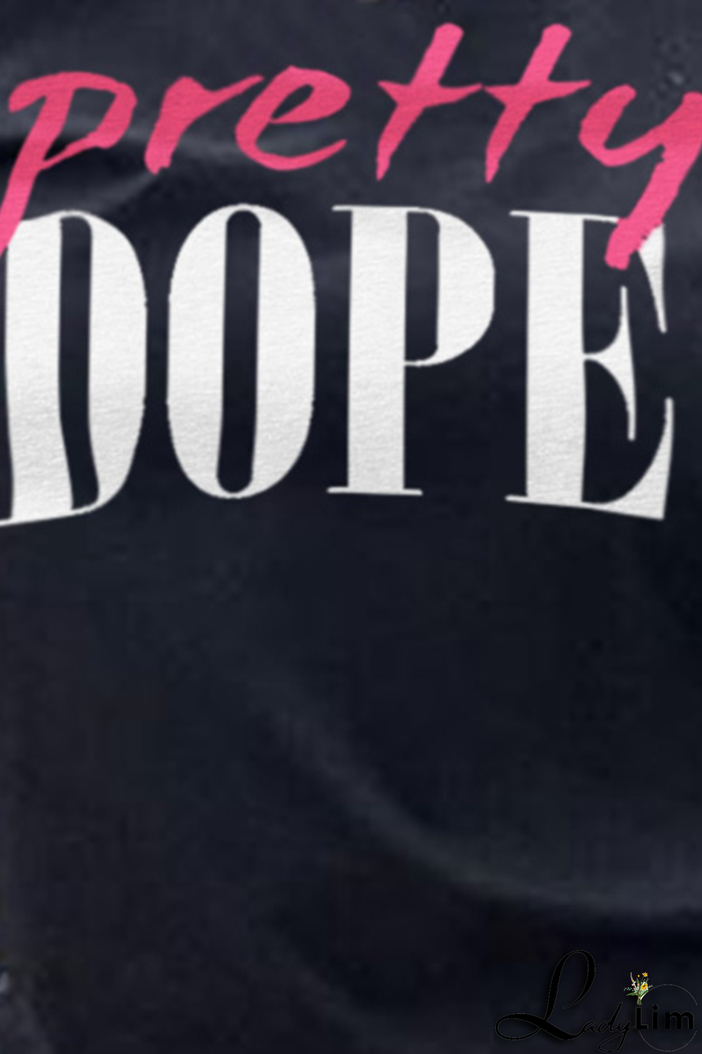 Black Casual Daily Print Split Joint Letter O Neck T-Shirts