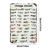 Avion vintage - Panneaux en &eacute;tain m&eacute;tallique(20*30cm/30*40cm) - Garage