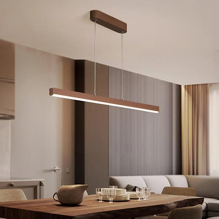 Modern Farmhouse Linear Chandelier Metal for Dining Room Living Room - Appledas