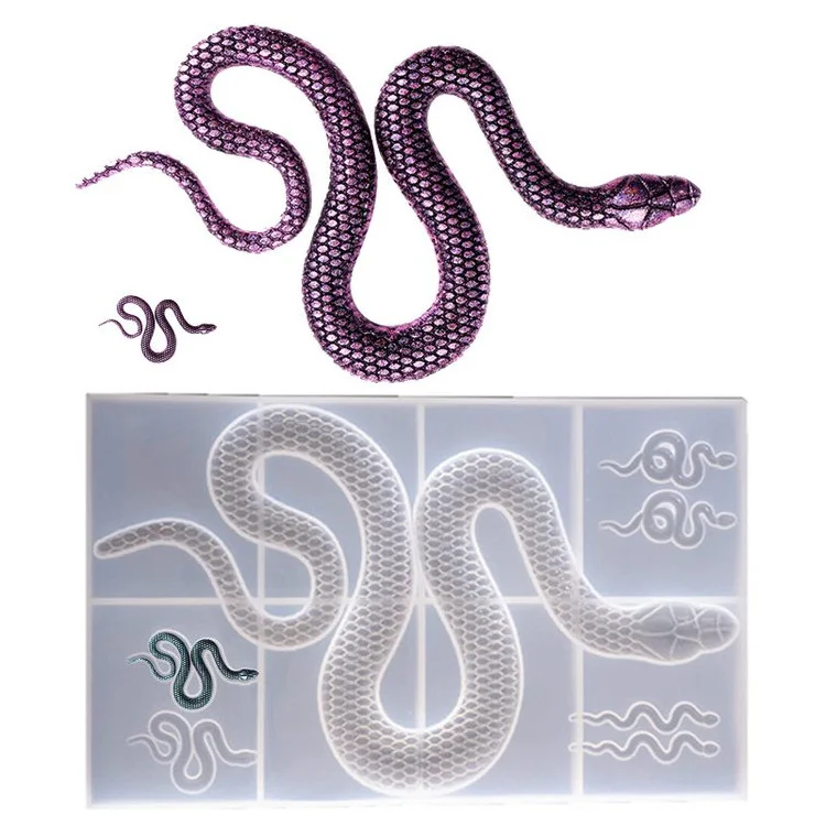 Vivid Snake Shape Resin Molds