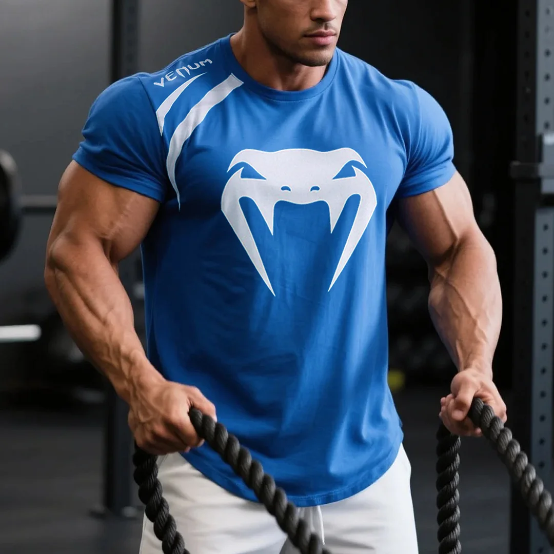 Oversized Loose Fit Short Sleeve T-Shirt Ultimate Fighting Print Top