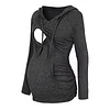 Maternity Hoodies Long Sleeve Nursing Sweatshirts Tops