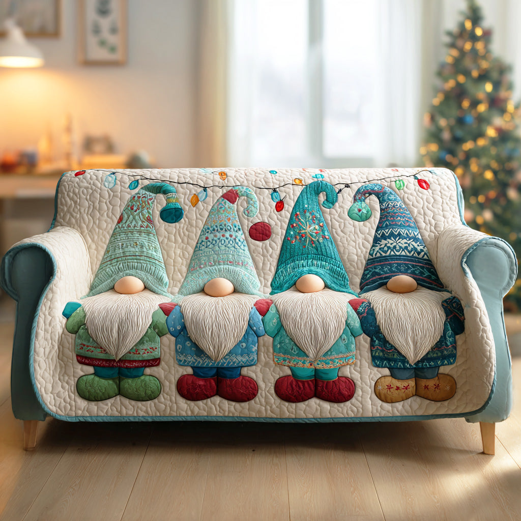 Gnome Wonderland Trail Quilted Sofa Cover NCU0TD1044 everthome