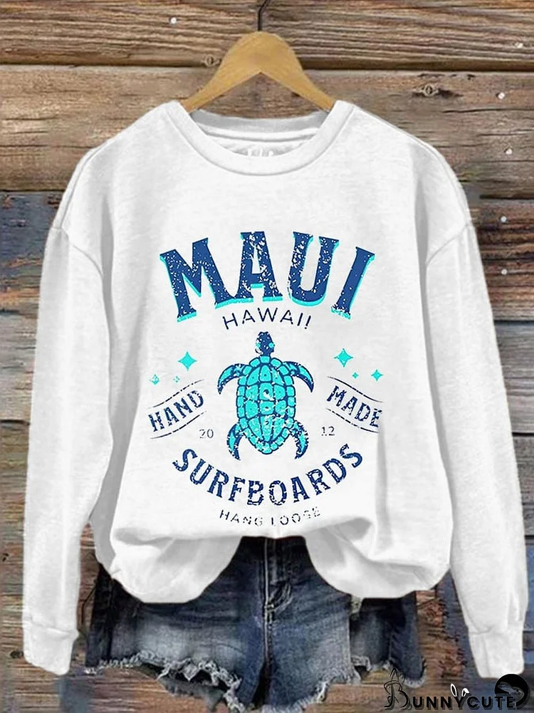 Women's Maui Hawaii Sea Turtle Sweatshirt