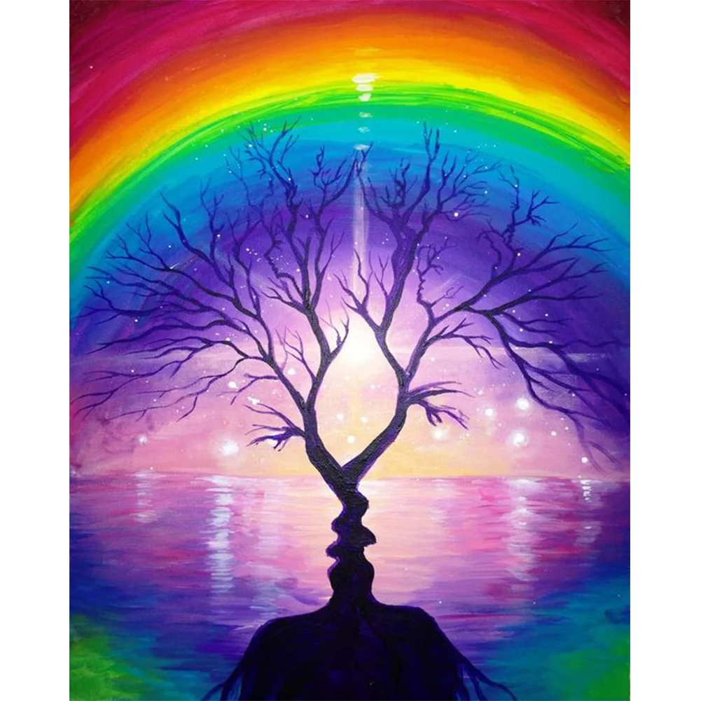 Full Square Diamond Painting - Rainbow Tree(20*30 - 50*70cm)