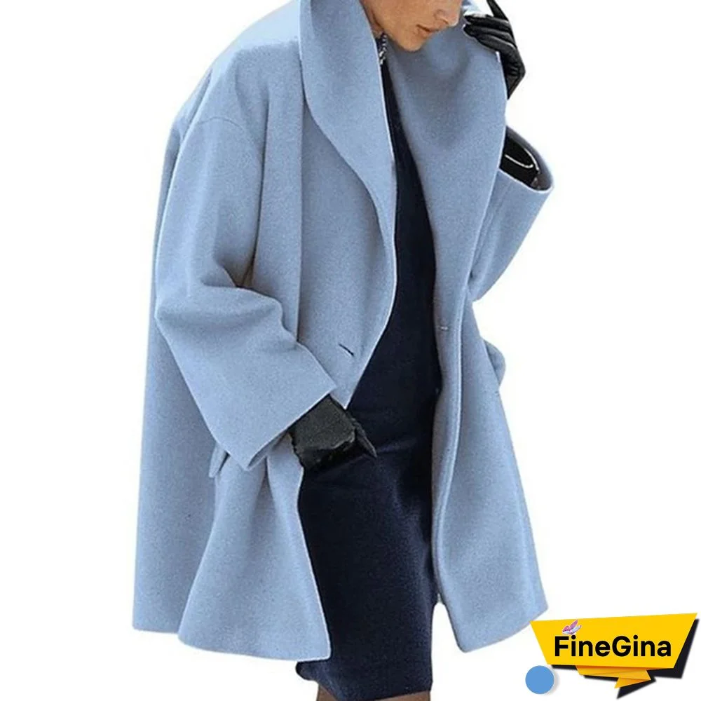 New Warm Women Fashion Multi-Color Shawl Collar Coat Jacket Casual Fleece Coat Down Jacket