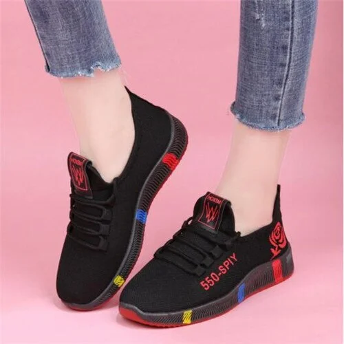 Women Platform Sneakers 2020 New Spring Fashion Women Casual Shoes Breathable Mesh Shoes Woman Black Sneakers Tenis Feminino