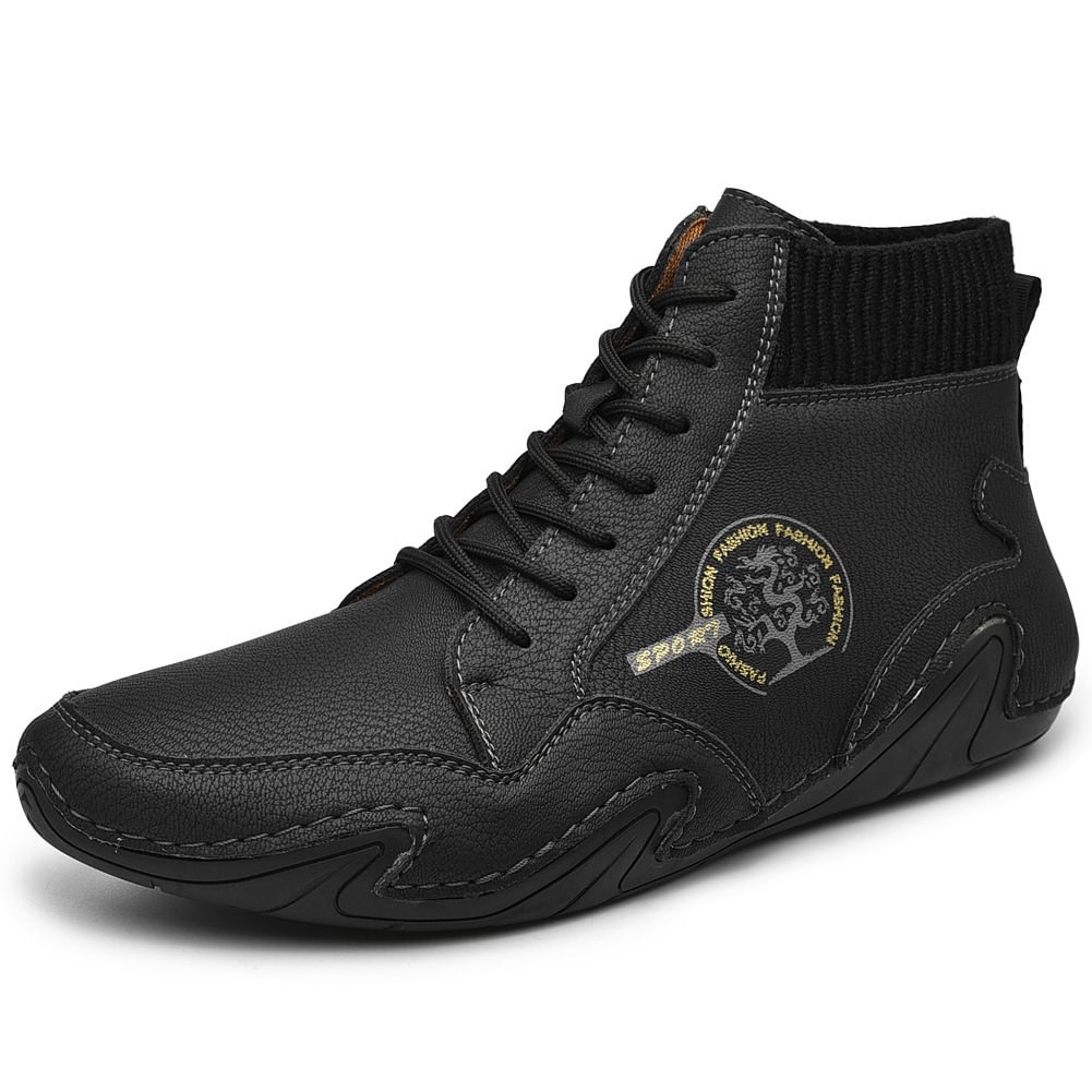 Botines de piel suave antideslizante para hombre