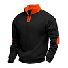 Men's Loose Casual Fleece Stand Collar Long Sleeve Sweatshirt by Inlyline