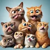 Funny Cat-Full Round Diamond Painting 30*30CM