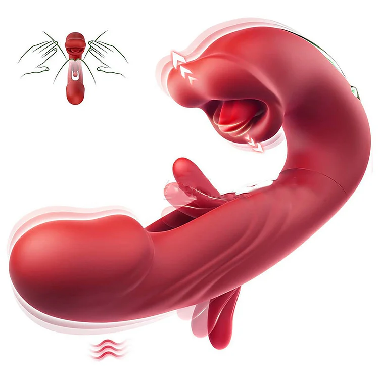 (จัดส่งจากกรุงเทพฯ)ใหม่ขายดี Dildo Vibrator 3-in-1 คลิตอริส ดูด เลียลิ้น เครื่องช่วยสำเร็จความใคร่สำหรับผู้หญิง%