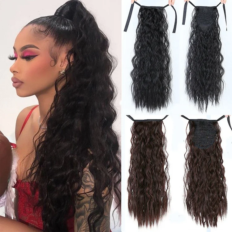 Long Curly Ponytail Synthetic Hair Extension