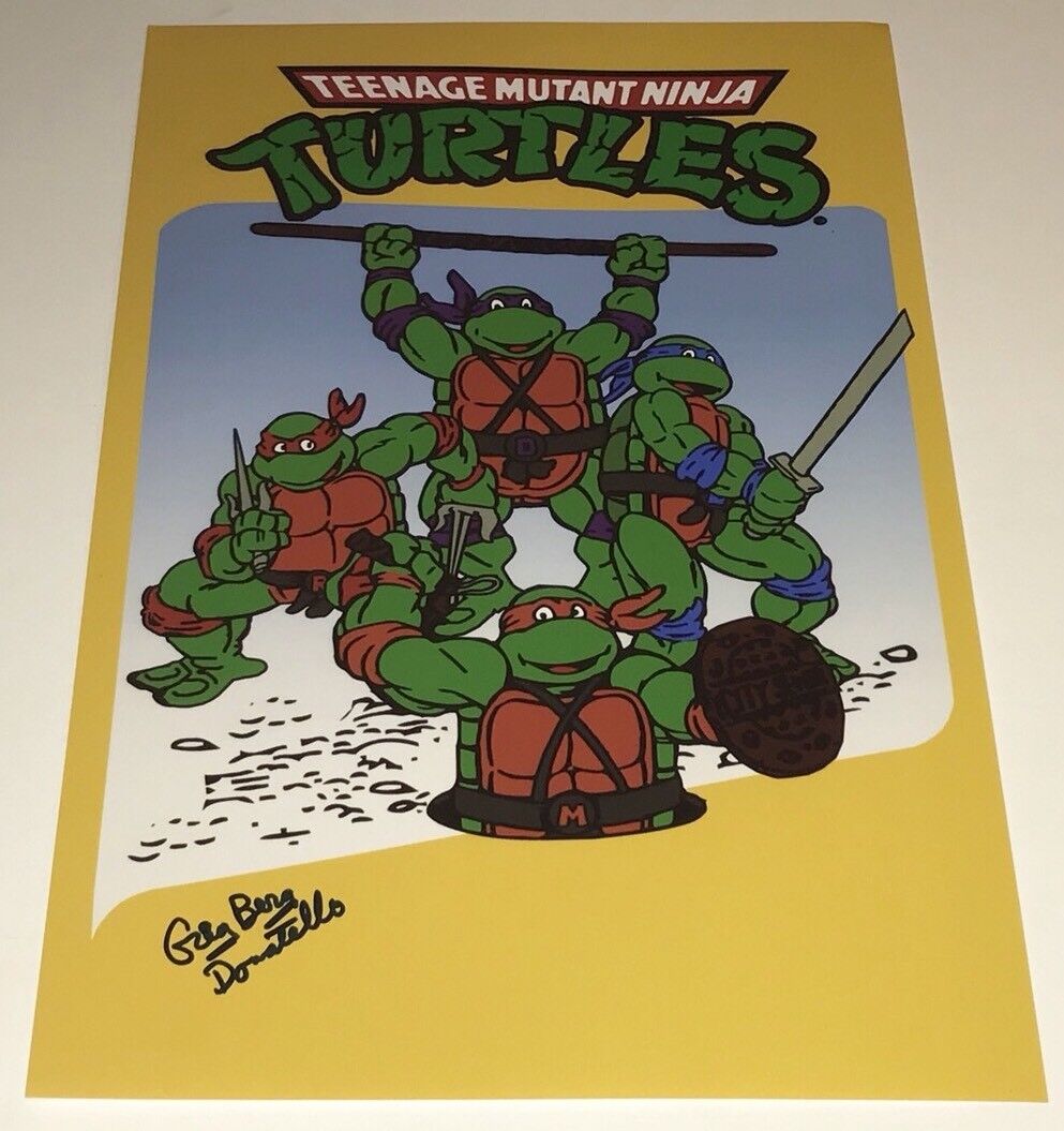 GREG BERG Donatello TEENAGE MUTANT NINJA TURTLES Signed 11x17 Photo Poster painting Autograph