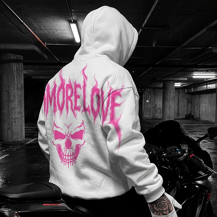 Men's Motorcycle-style Glow-in-the-dark Religious Unisex Printed Hoodie