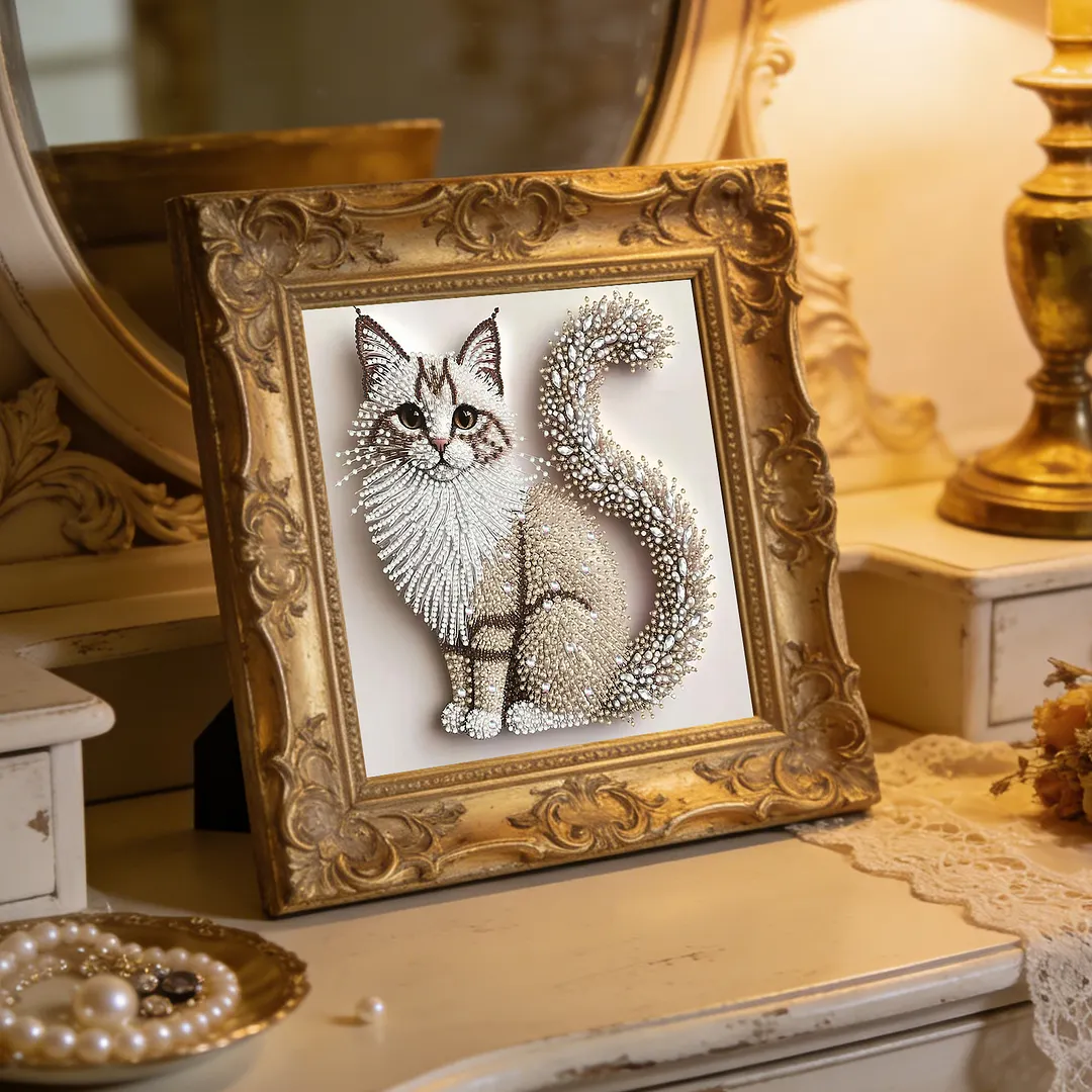 Diamond Painting - Partial Special Shaped Drill - Cat(Canvas|30x30cm)