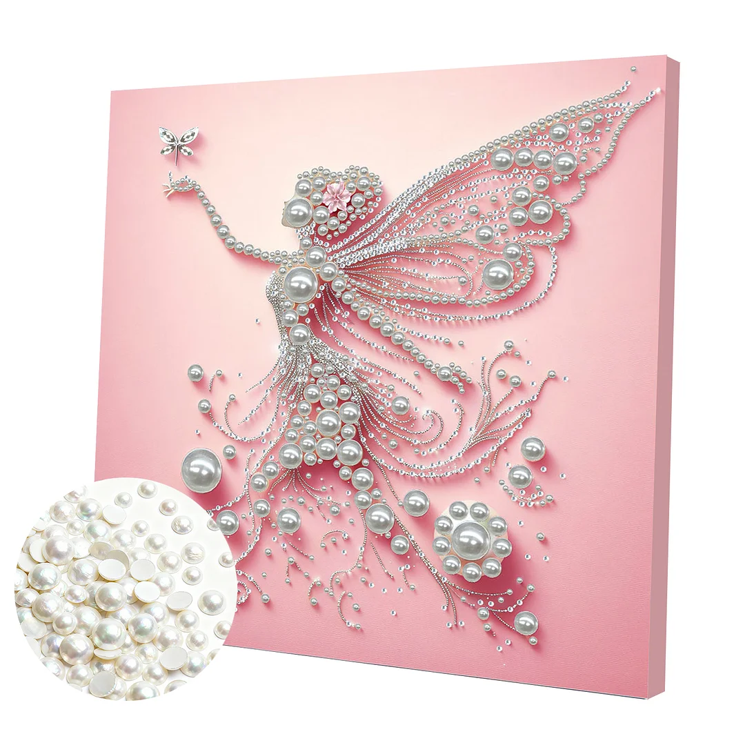 Angel Girl - DIY Pearl Diamond Art Kit With Frame 30*30cm